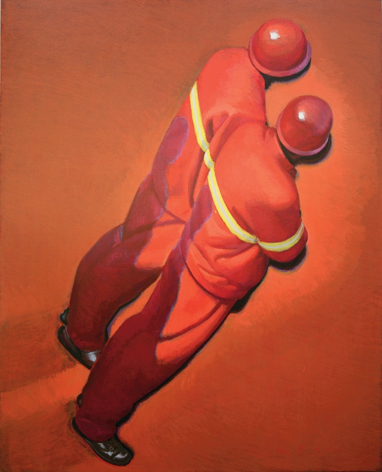 《无题（围观2）》，2011年，布面丙烯，227.5 × 182 厘米